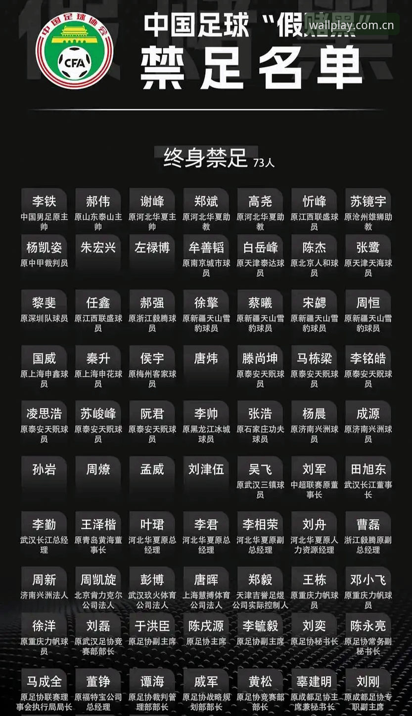 长城体育竞彩推荐 中国足协第三批禁足名单全面解析:65人受罚背后的行业生态深度分析